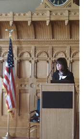 Mary Tomolonius, CACT Executive Director at the State Capitol of Connecticut