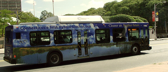 Connecticut's frist hybrid-electric bus in Hartford, CT